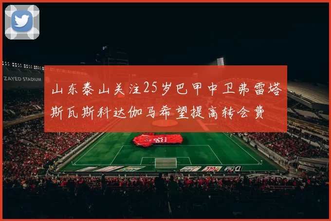 山东泰山关注25岁巴甲中卫弗雷塔斯瓦斯科达伽马希望提高转会费